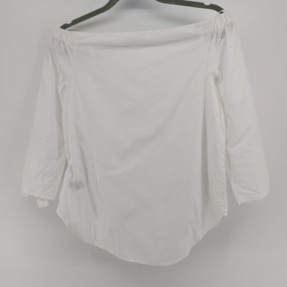 Aritzia Babaton Malik Blouse Top Shirt Off Shoulder Tie Sleeve White XS - Picture 7 of 7